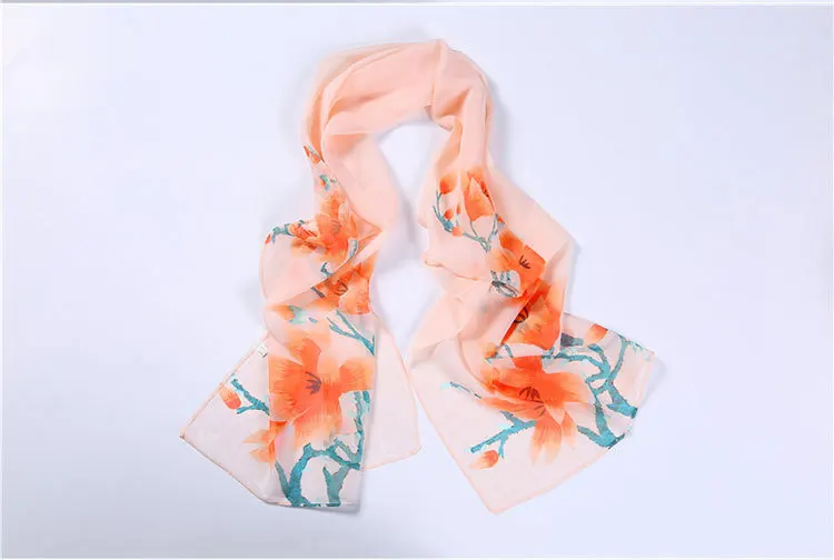 2017 шарф тонкий шифон полиэстер шелковый Весна и осень аксессуары женская летняя