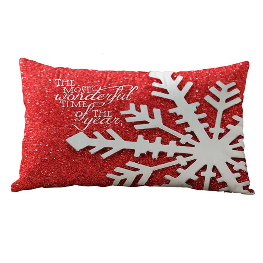 Рождественская наволочка для дивана прямоугольная хлопковая наволочки подушки