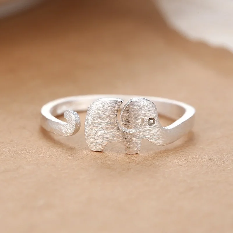Богемные винтажные серебряные слон кольца для женщин подарок Bijoux регулируемые