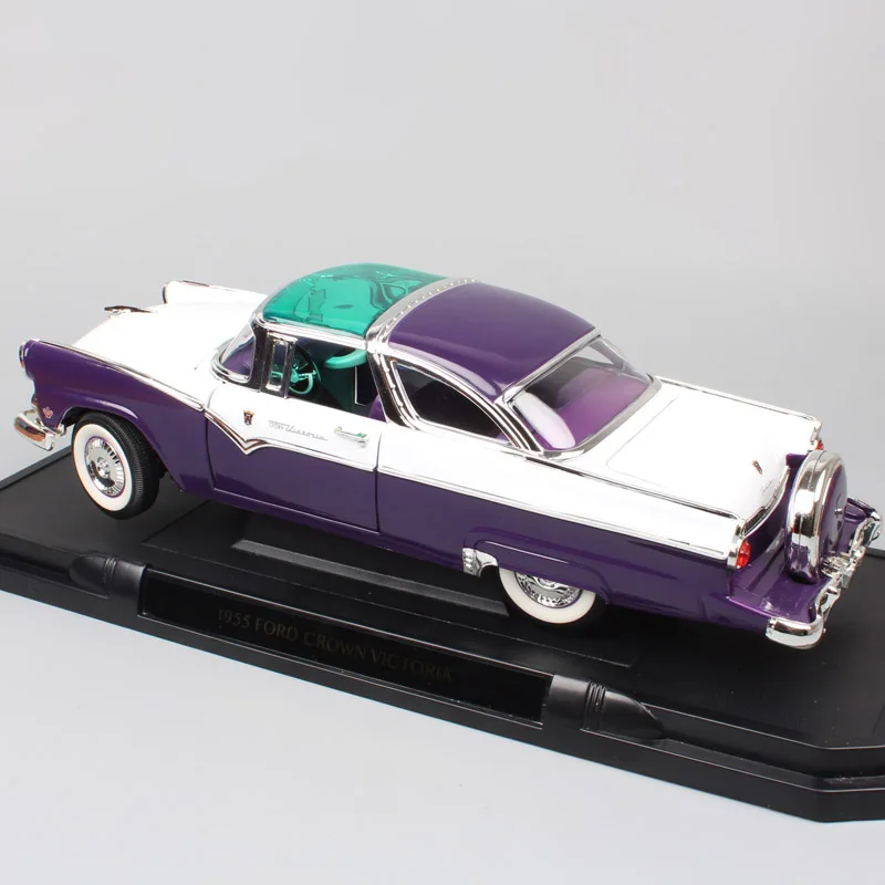 Детский 1:18, большой автомобиль, 1955, Форд Фэрлейн, корона, Вик, Виктория, седан, литые модели автомобилей, транспортные средства, игрушки, автомобильный Миниатюрный