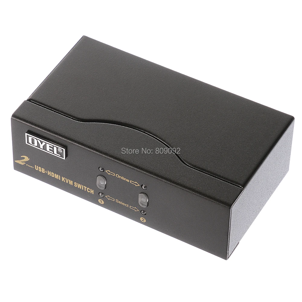 Профессиональный металл USB HDMI KVM переключатель 2 Порты и разъёмы HDMI USB3.0 с аудио сплиттер для кабелей Мышь клавиатура 1080 P 3D коммутатор