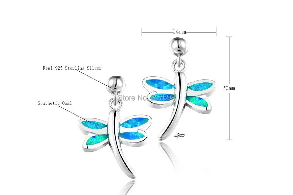 Женские серьги подвески в виде стрекозы из серебра 925 пробы|drop earrings|earrings dangleearrings