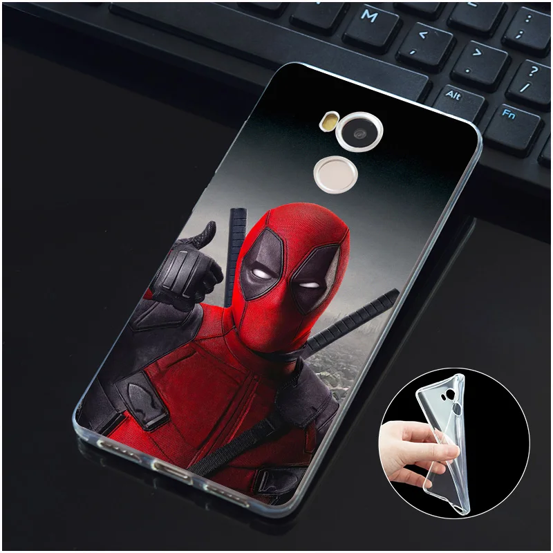 DREAMFOX M492 смешной Дэдпул Мягкий ТПУ силиконовый чехол для Xiaomi Redmi Note 3 4 5 Plus 3S 4A 4X 5A Pro
