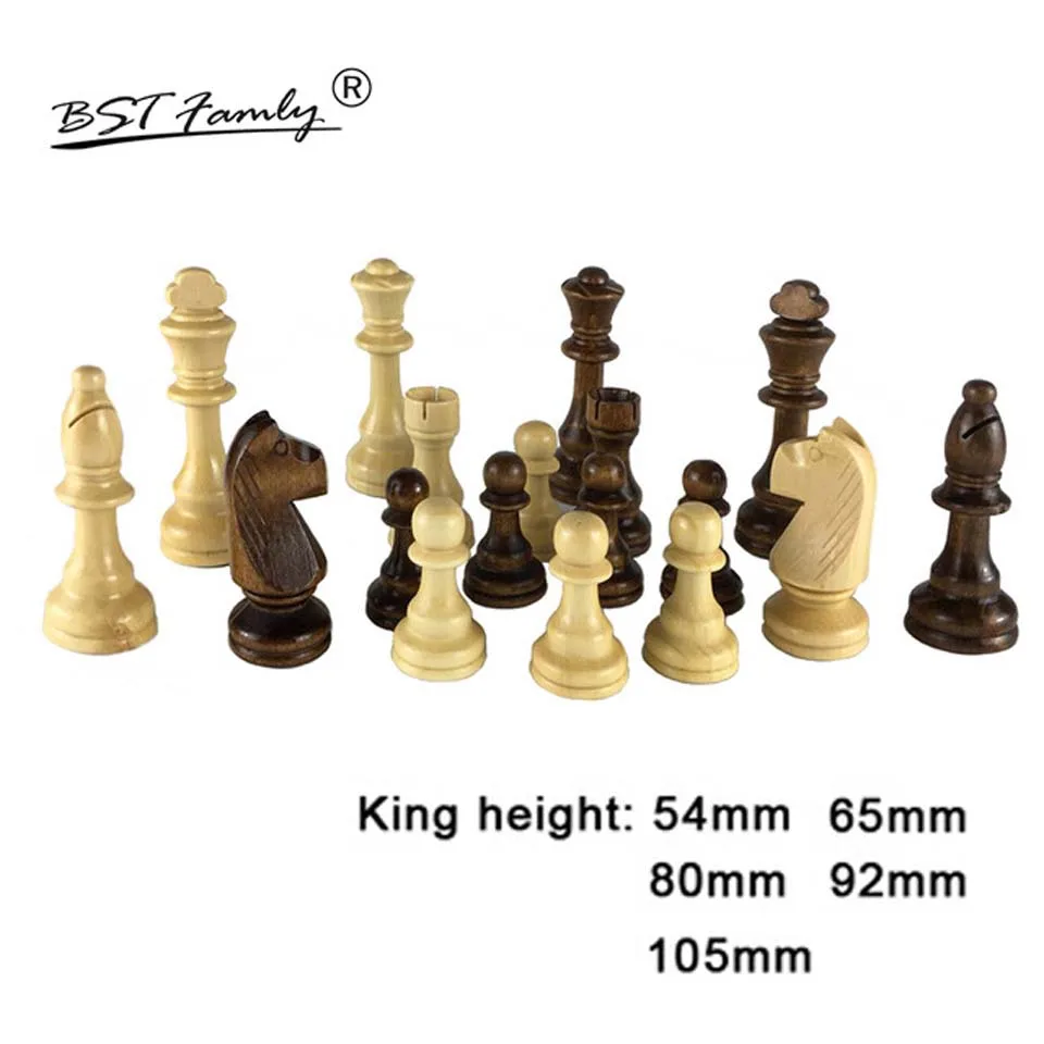 Набор деревянных шахматных фигур 54/65/80/92/105 мм|Шахматы| |