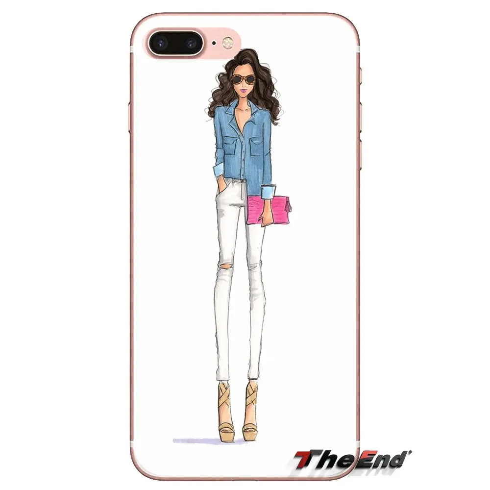 Soft Silicone TPU Case Fashionable Dress Shopping Girl For Samsung Galaxy S3 S4 S5 Mini S6 S7 Edge S8 S9 S10 Plus Note 3 4 5 8 9 |