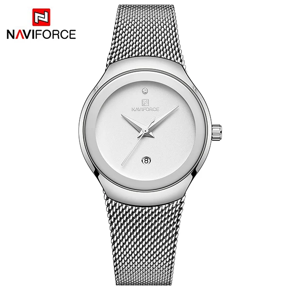 SW Женские часы NAVIFORCE, топ, роскошный бренд, для девушек, модные, повседневные, простой, стальной, сетчатый ремешок, наручные часы, подарок для девушек, Relogio Feminino - Цвет: SW