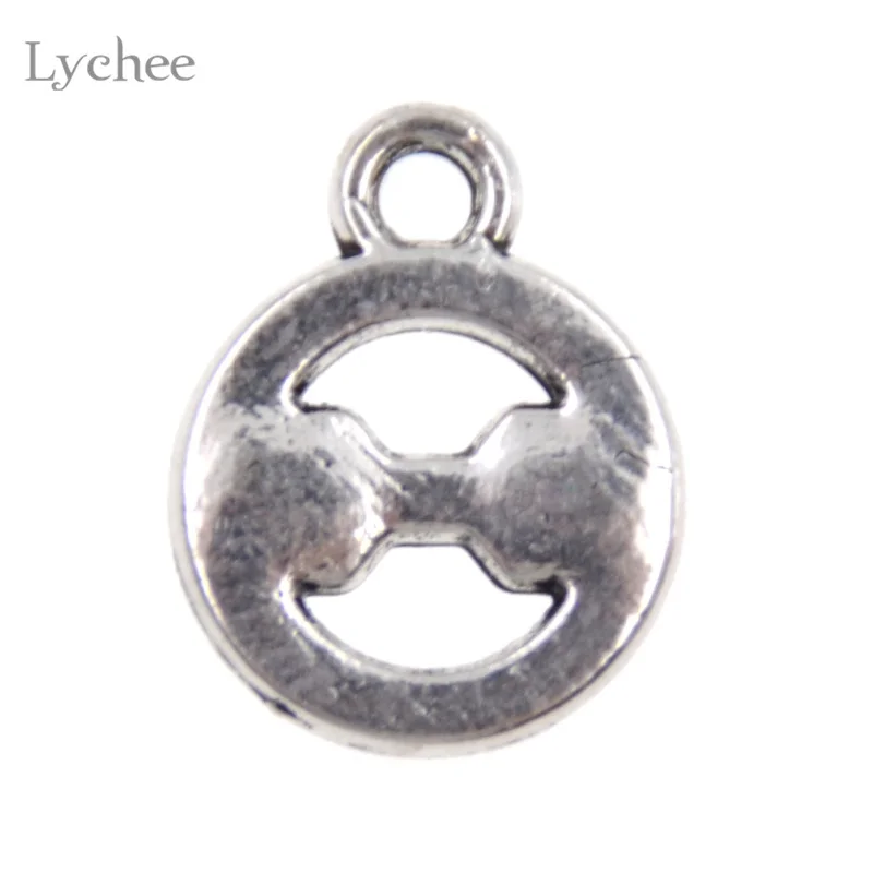 Lychee 20 шт./лот металлическое серебристое Цвет греческие буквы подвески ручная