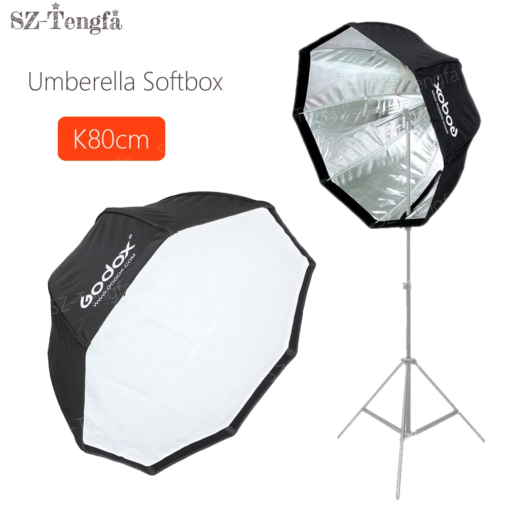 Godox фотостудия 80 см/31.5in Портативный Octagon Вспышка Speedlite Зонт Softbox софтбокс Бролли