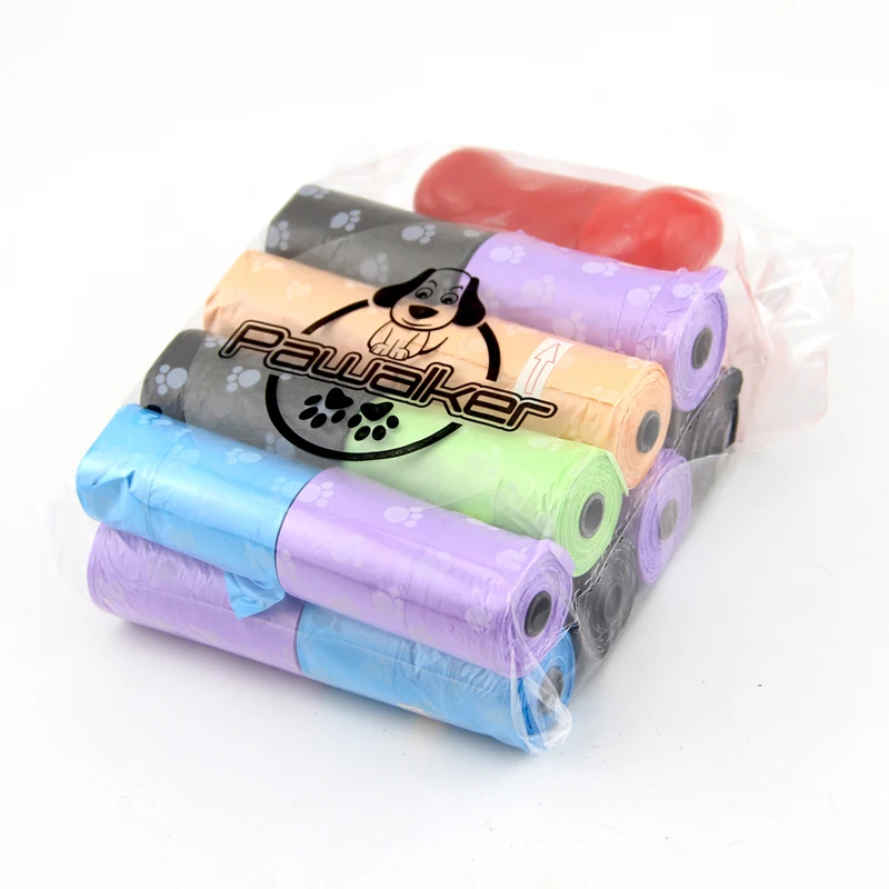 16 Rolls Pet Poop Bag Set Garbage Carrier Holder Dog Bone Shape Trash Dispenser Storage Box Clean Up Waste | Дом и сад