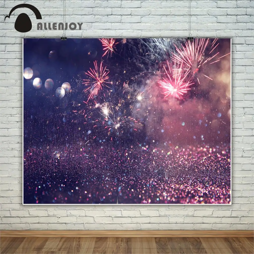 Allenjoy backdrop for photographic studio happy new year eve holiday Fantasy firework background original design photocall | Электроника