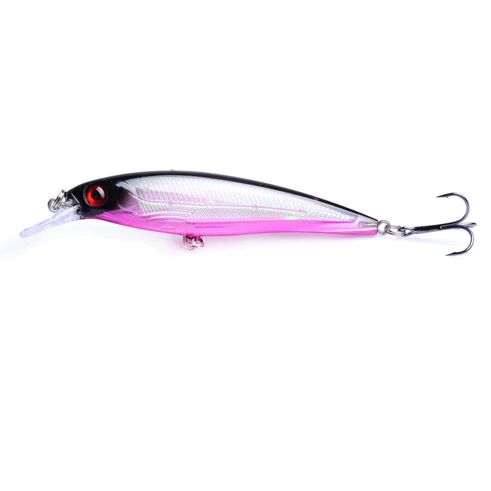 

10pcs/lot 11cm/13.5g Minnow Fishing Lures Wobblers Fishing Lure Crankbait Hard Artificial Bait Trout Pink Lures 10 Colour YUZI