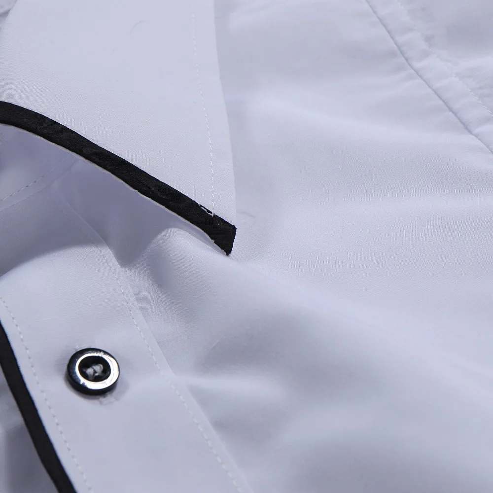 Camisa Masculina Новая модная брендовая мужская рубашка Однотонная с длинным рукавом