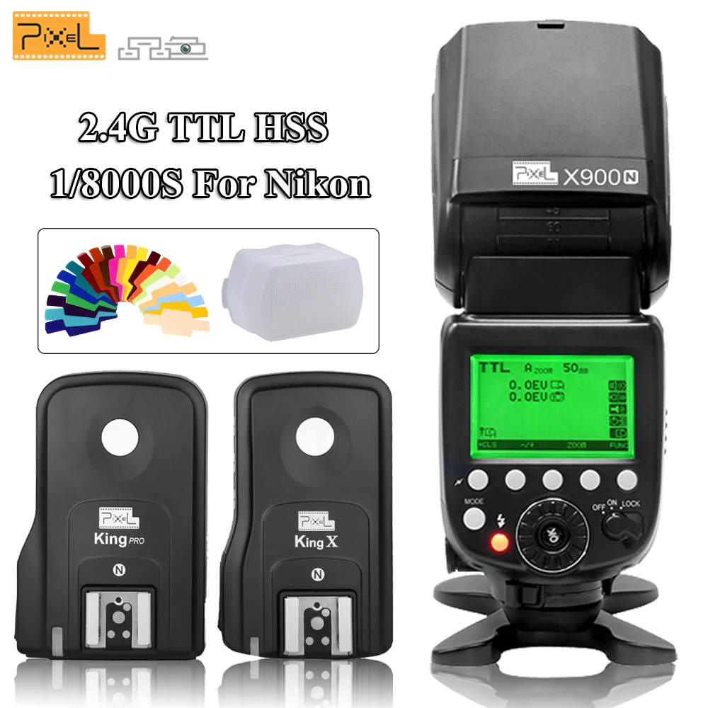 Pixel X900N X900 TTL 2 4G HSS беспроводной S1/S2 + литиевая батарея Вспышка Speedlite King Pro Набор для