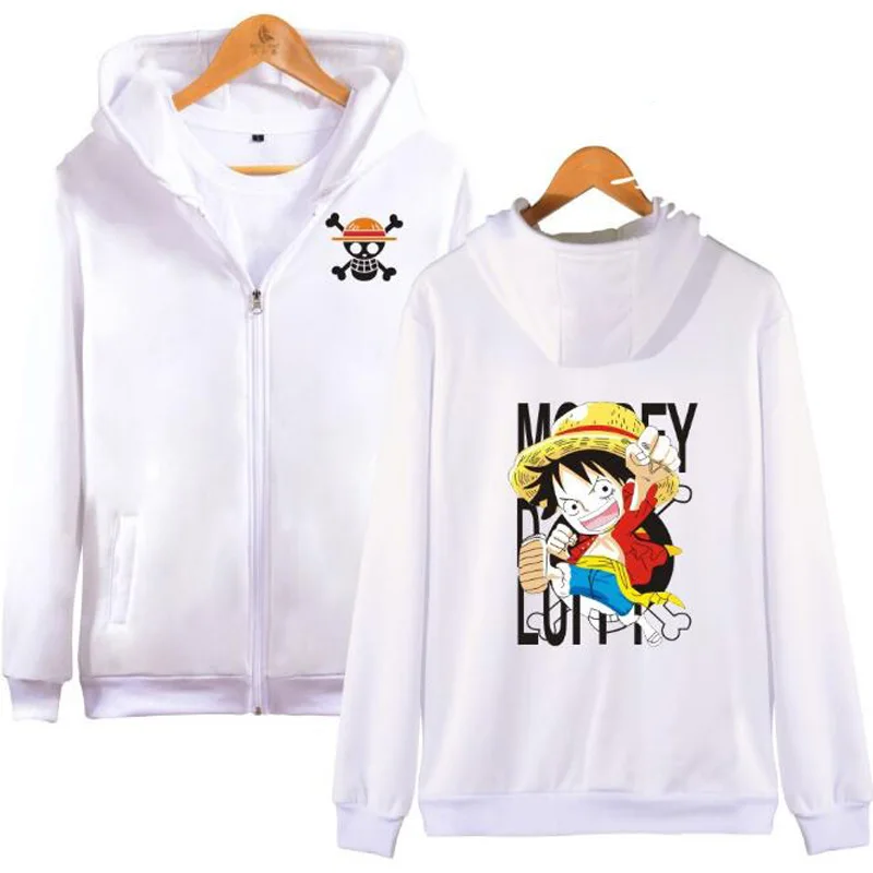 Аниме цельные мужские толстовки на молнии свитшоты с принтом обезьяны D Luffy Trafalgar