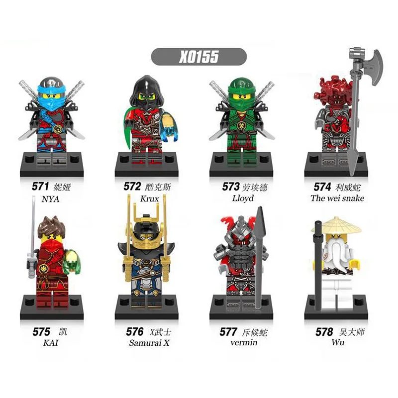 Горячая кукла ниндзя emmet строительные блоки игрушки ninjagoo для детей adon Kai Jay Zane