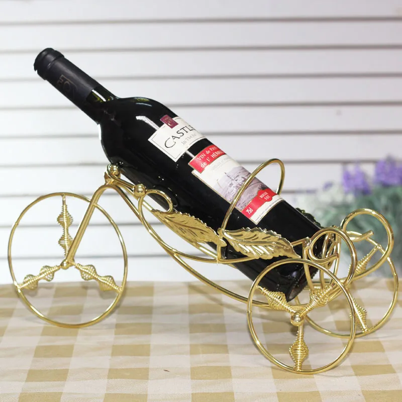 Эстетическое с золотыми листочками в форме велосипеда перевозки винный шкаф