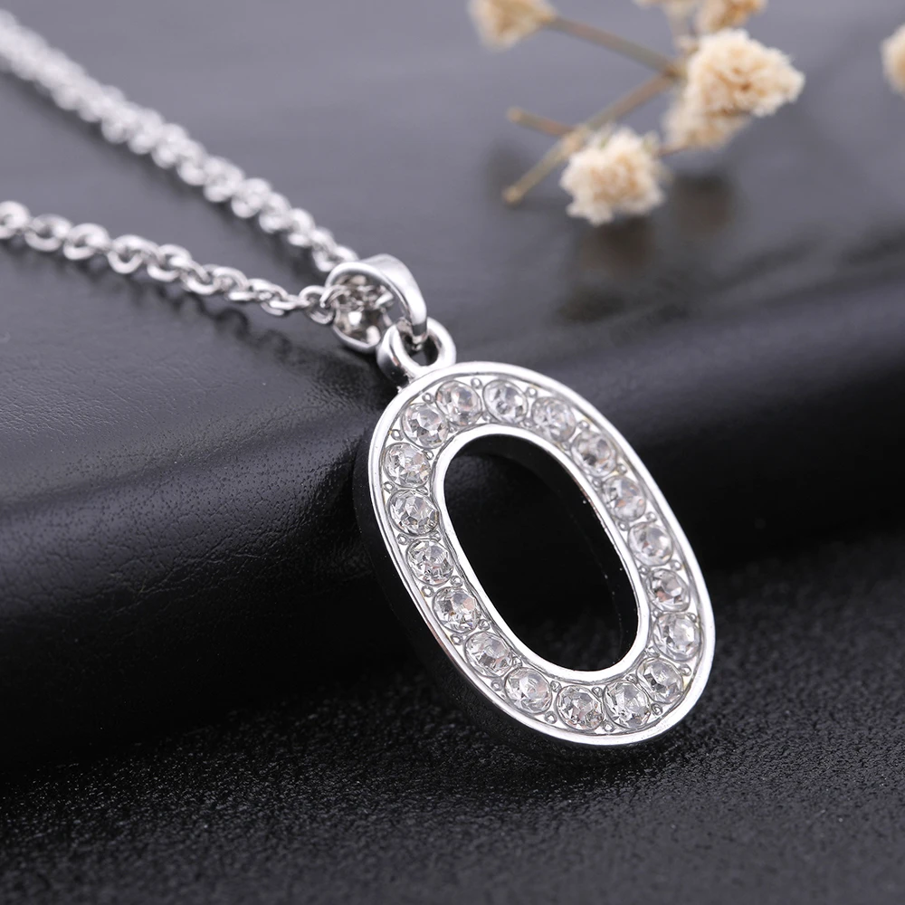 Dawapara 2018 New Rhinestone Silver Color Degital Zero Necklace Jewelry | Украшения и аксессуары
