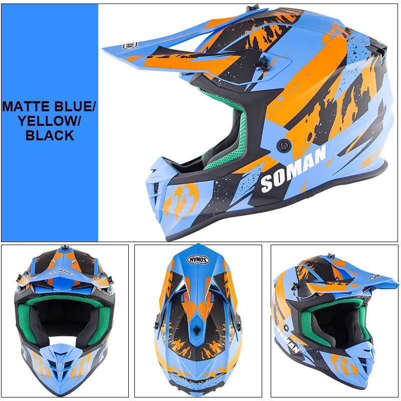 SOMAN SM633 ECE мотоциклетный шлем велосипедный Kask MX шлем для кроссового велосипеда мотоциклетный шлем