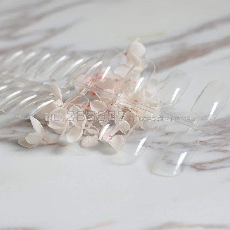 2017 Новинка Супер длинная прозрачная Квадратная Головка конфетного цвета полная