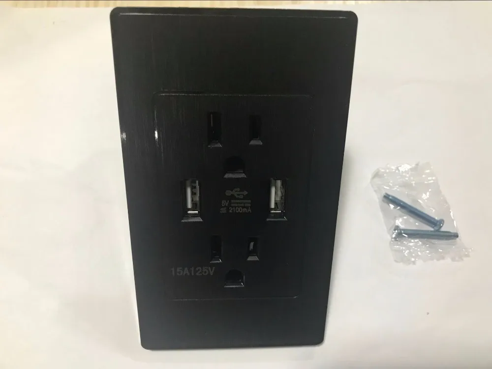 Двойной USB порт розетка зарядное устройство AC мощность цепочка из нескольких