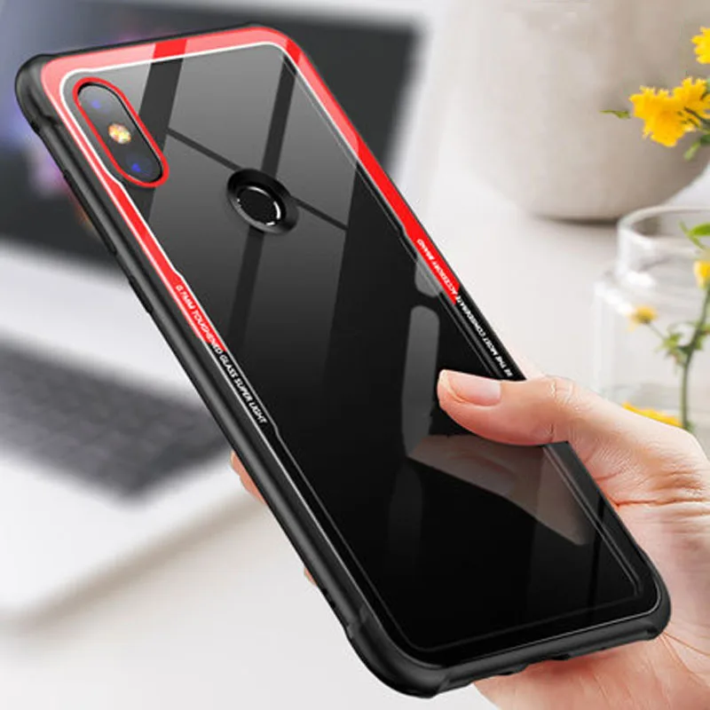Для Xiaomi Redmi Note 6 Pro металлический корпус из закаленного стекла пластиковая задняя