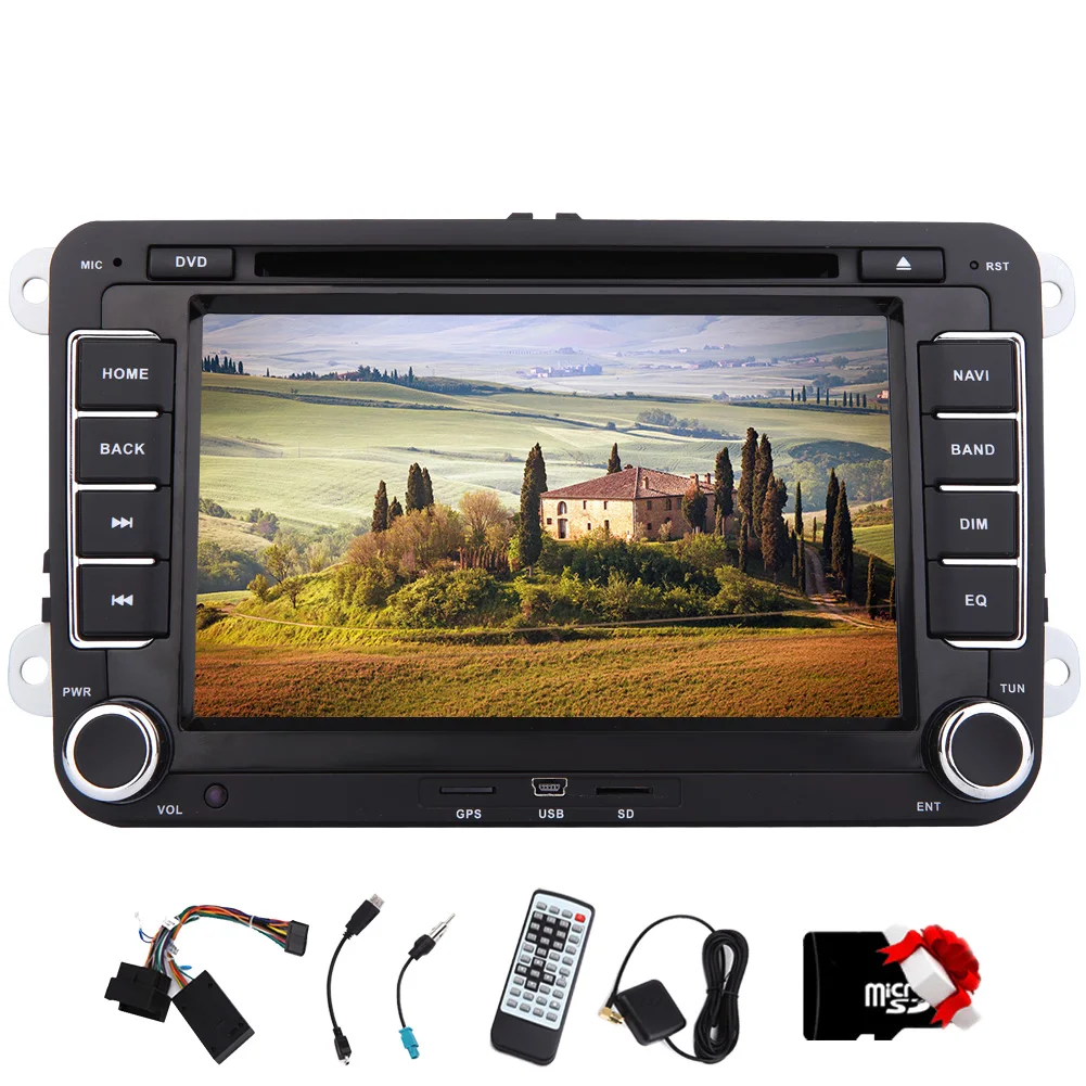 2 Din 7 Inch Car DVD Player For VW/Volkswagen/Passat/POLO/GOLF/Skoda/Seat/Leon With GPS Navigaiton IPOD FM RDS Maps Radio Stereo |
