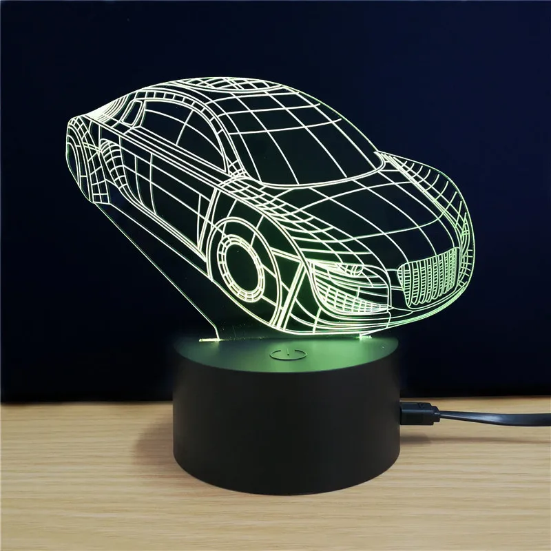 Автомобильный 3D светодиодный светильник акриловый знак домашний декор
