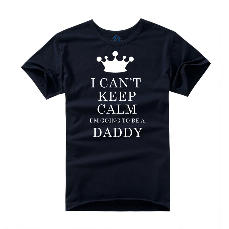 2018 Забавный &quotЯ не могу сохранять спокойствие я буду папой&quot дизайн футболка