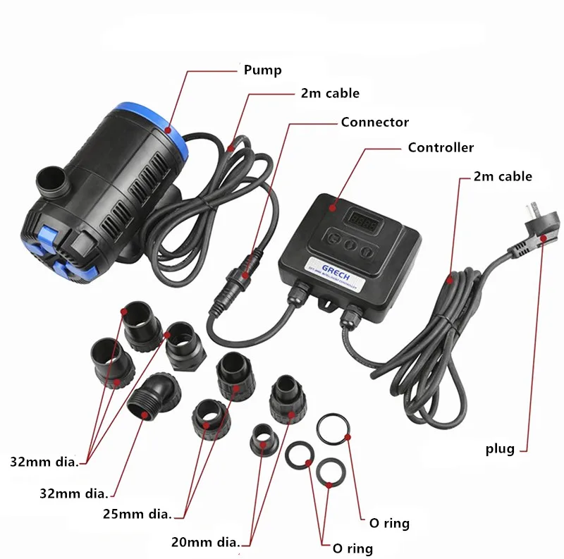 SUNSUN переменный поток DC24V DC аквариумный погружной насос для аквариума амфибия