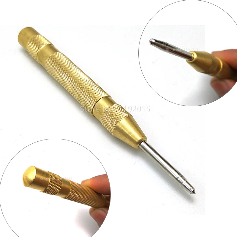 

1 Pcs 5 Inch Automatic Center Pin Punch Spring Loaded Marking Starting Holes Tool High Speed Steel Automatic Centre Dot Punch