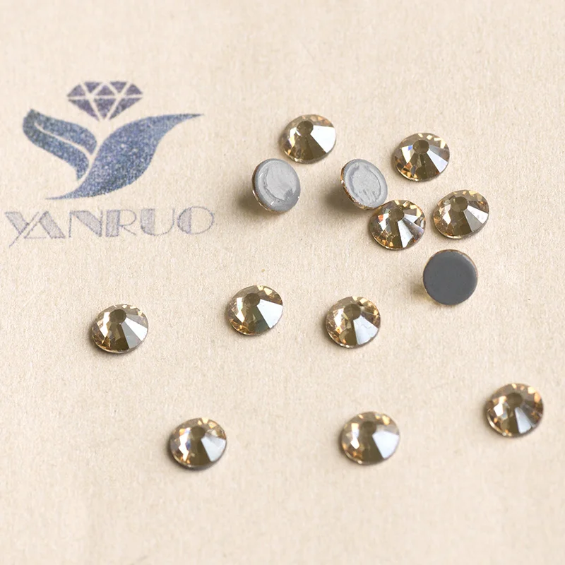 YANRUO 2058HF SS16 3 8 4 0 мм хрустальные золотые стразы с золотыми тенями стеклянные