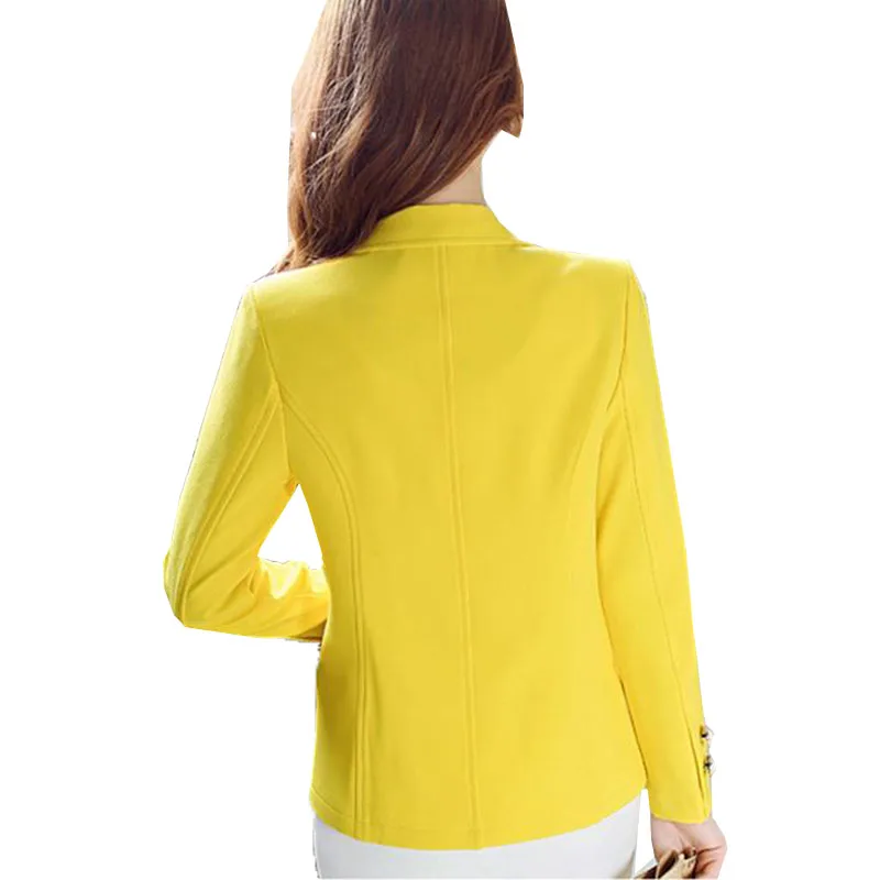 Женский короткий Блейзер с длинным рукавом приталенная короткая куртка для