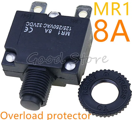 1 шт. тепловой выключатель защита от перегрузки MR1 8A 125/250VAC 32VDC переключатель