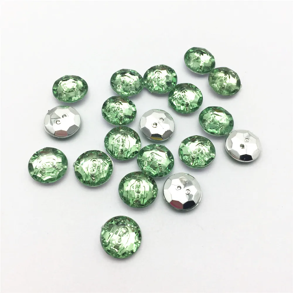 100 шт. прозрачные зеленые пуговицы с двумя отверстиями 11 мм|sewing buttons|buttons transparentbuttons