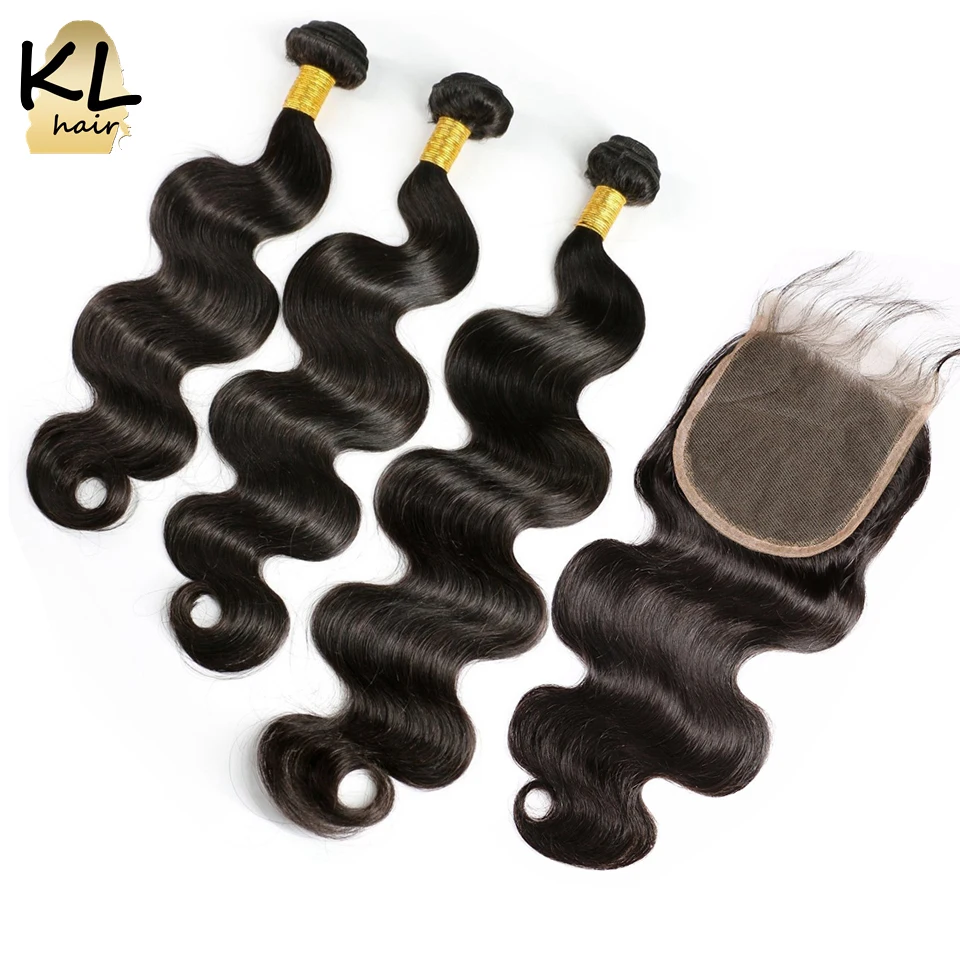 KL hair объемная волна 5x5 Кружева Закрытие с пряди бразильских Волосы remy человеческих волос Выбеленные узлы с волосами младенца часть