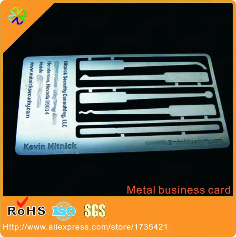 CR80 L*W 80*50mm 0.35mm thickness stainless steel card metal cutting