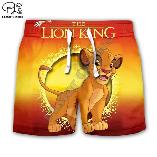 kids casual shorts Simba The Lion King/толстовка с капюшоном для детей, толстовки на молнии с 3d принтом, топ с длинными рукавами для мальчиков и девочек, штаны, Прямая поставка - Цвет: kids casual shorts