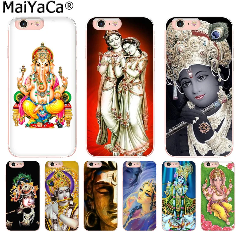 Цветной чехол для телефона MaiYaCa Lord Krishna iphone SE 2020 11 pro 8 7 66S Plus X 10 5S XR XS MAX|Бамперы| |