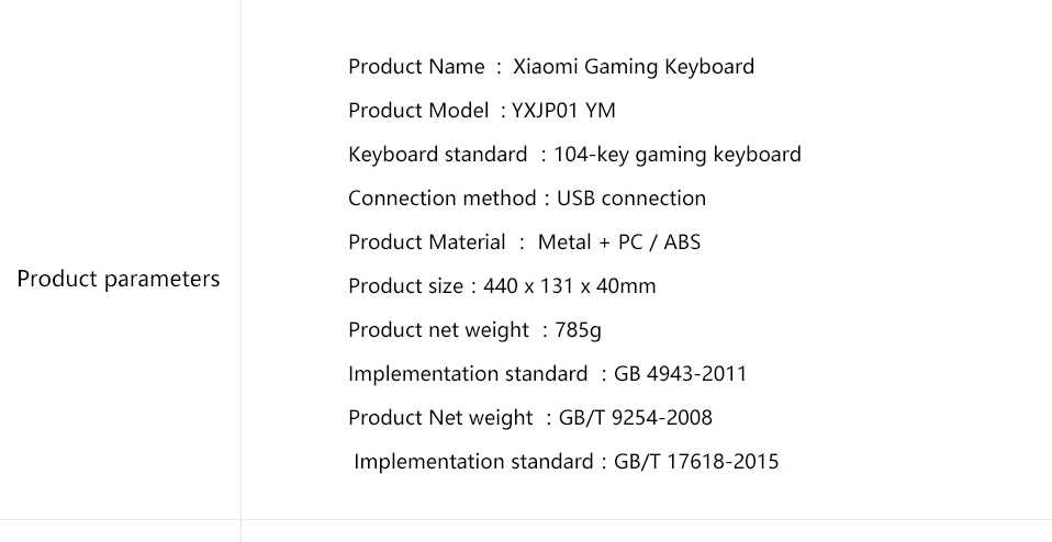 Оригинальная Xiaomi mi Ga mi ng клавиатура 104 клавиша без перфорации светодиодный Подсветка USB Проводная алюминиевый сплав для Overwatch Dota2
