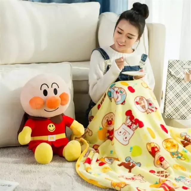 Candice guo плюшевая игрушка мягкая кукла мультфильм Anpanman Baikinman hero с одеялом офисная