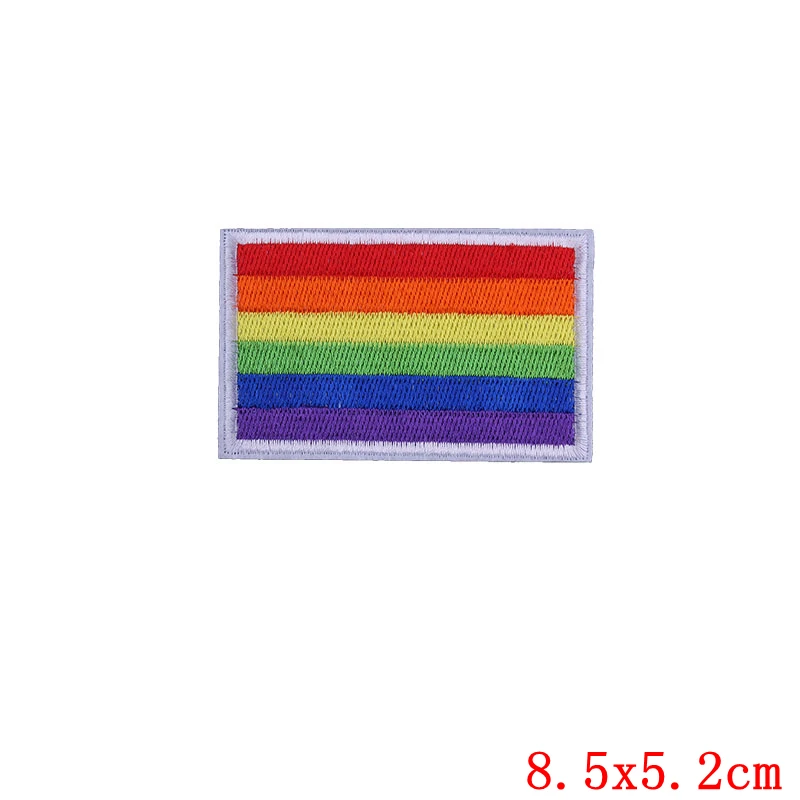 Prajna Gay Pride нашивка Вышивка Железо на заплатках флаг ЛГБТ стрела через сердце
