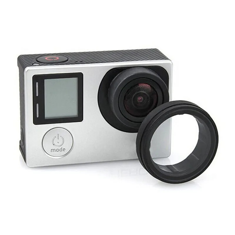 1 шт Анти-открытые линзы рамка защитная крышка объектива HR253 для GOPRO HERO 3+/4(черный