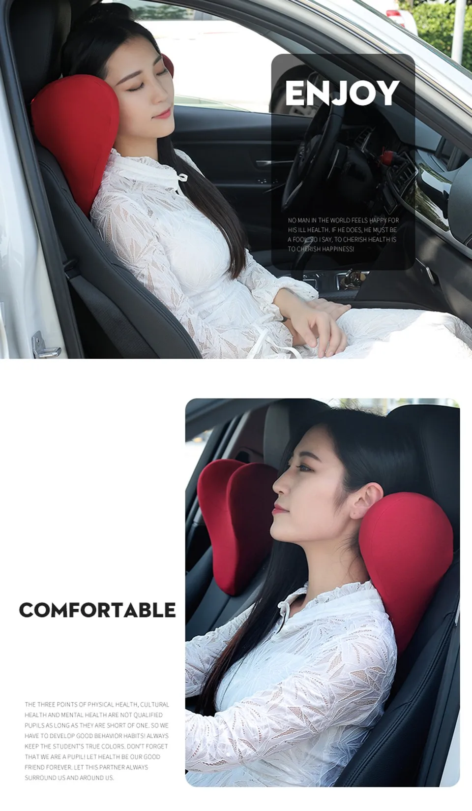 LOEN U shape Memory хлопковая Автомобильная подушка для шеи подголовник Memory Foam ткань автомобильное сиденье для шеи Подушка для автомобиля путешествия Офис Дом