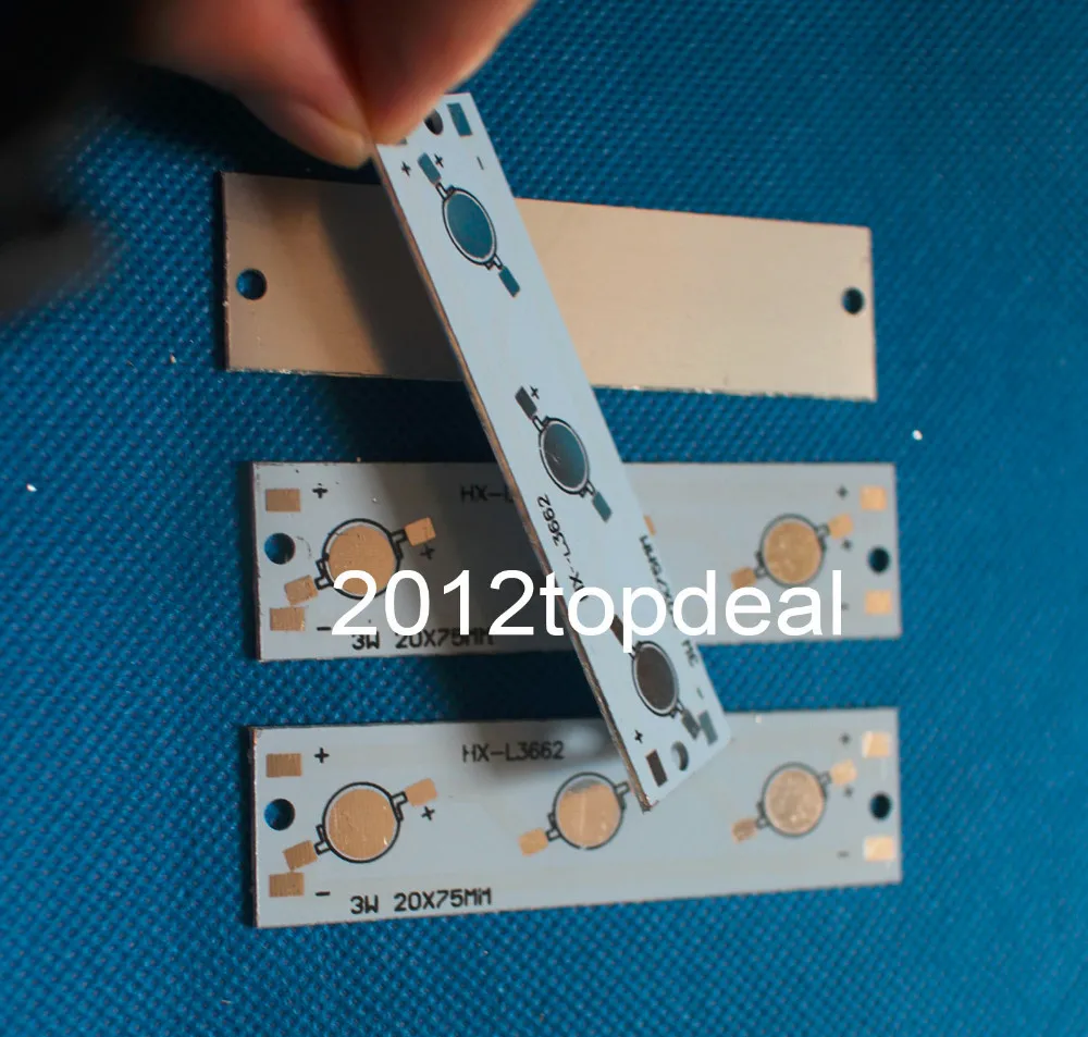 30 шт./лот, 3 Вт светодиодный PCB, тип полосы 75X20 мм использовать для 3 шт. высокой мощности Светодиодный s, алюминиевая пластина Базовая плата, светодиодный 3 Вт DIY PCB