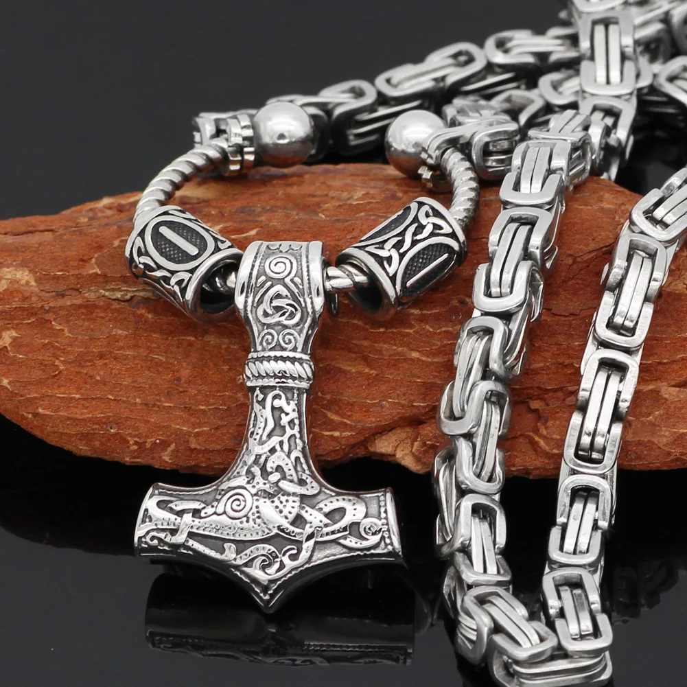 VikingCeltic скандинавский Викинг mjolnir колье молотка Тора из нержавеющей стали для