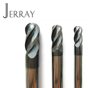 Концевые фрезы HRC45, комплект из 4 твердосплавных насадок 6 мм, 8 мм, 10 мм, 12 мм