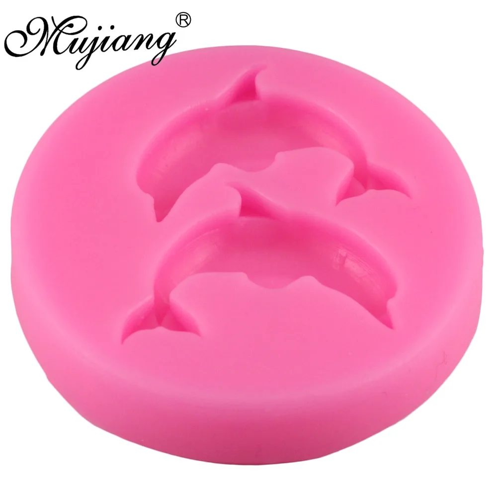 Mujiang Dolphin Silicone Mold 3D Fondant Soap Chocolate Candy Molds Sugarcraft Cake Decoration Tools Kitchen Baking Moulds CT666|baking mould|3d