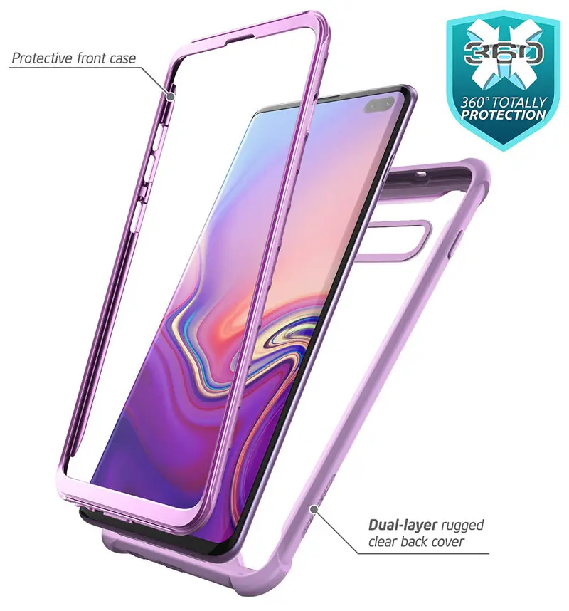 Для samsung S10 Plus чехол 6,4 Ares прочный Чехол на весь корпус со встроенной защитной пленкой [не совместим с датчиком отпечатков пальцев]