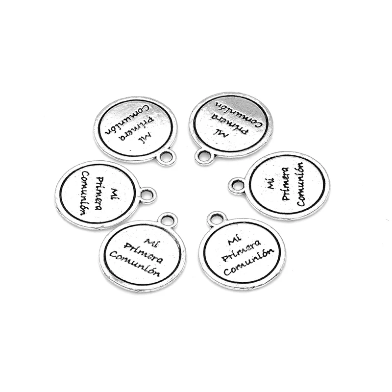 10 шт./лот ожерелье из цинкового сплава Посеребренная маленькая девочка с