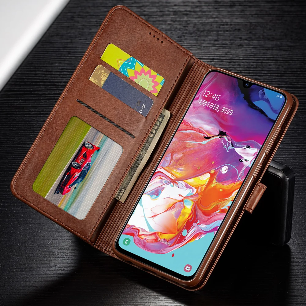 Кожаный флип-чехол для SAMSUNG A90 A80 A70 A60 A50 A40 A30 A20 A5 A6 A7 A8 A9 плюс держатель для карт чехол-бумажник чехол для телефона чехол s Fundas